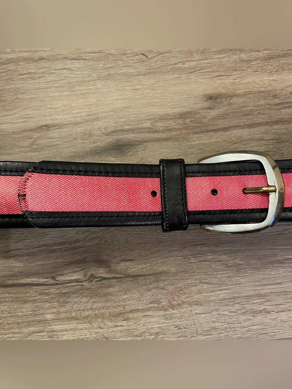 Full grain steerhide and canvas belt size 36 unisex